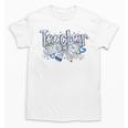 Teacher Blue Chinoiserie Coquette Bow Heart Teacher Life Unisex T-Shirt, trending gift Teacher Blue Chinoiserie Coquette Bow Heart Teacher Life Unisex T-Shirt, trending gift