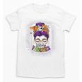 Witchy Teacher Halloween Messy Bun Teacher Bleached Unisex T-Shirt, trending gift