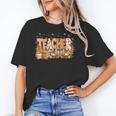 Autumn Pumpkin Thanksgiving Coffee Floral Teacher Fall Unisex T-Shirt, funny gift
