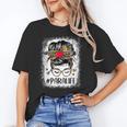 Bleached Teacher Para Life Paraprofessional Cute Messy Bun For Men Women Girls Kids Unisex T-Shirt, funny gift