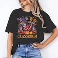 Way To Classroom Halloween Witch Three Cute Sloths Teacher Unisex T-Shirt, funny gift Way To Classroom Halloween Witch Three Cute Sloths Teacher Unisex T-Shirt, funny gift
