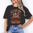 Eat Kids Punctuation Saves Lives Thanksgiving Turkey Teacher Unisex T-Shirt, funny gift