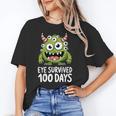Eye Survived 100 Days Of School Monster Lover Teacher Kids Unisex T-Shirt, funny gift