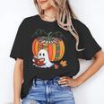 Fall Book Pumpkin Ghost Reading Books Halloween Teacher Unisex T-Shirt, funny gift Fall Book Pumpkin Ghost Reading Books Halloween Teacher Unisex T-Shirt, funny gift