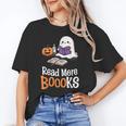 Halloween Teacher Women Cute Reading Ghost Read More Books Unisex T-Shirt, funny gift