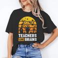 Halloween Teachers Science Math Teachers Love Brains Unisex T-Shirt, Science Teacher Shirts, funny gift