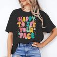 Happy To See Your Face Teacher Disco Ball Back To School Unisex T-Shirt, funny gift