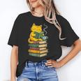 Kawaii Cats Lover Coffee Books Teacher Librarian Cat Unisex T-Shirt, funny gift