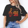 Life Is Better With Music Theory Musician Teacher Notes Clef Unisex T-Shirt, funny gift Life Is Better With Music Theory Musician Teacher Notes Clef Unisex T-Shirt, funny gift