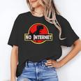 Nerdy No Internet Dinosaur Computer Science Teacher Unisex T-Shirt, Science Teacher Shirts, Internet Shirts, funny gift