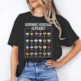Hispanic Flags Alphabet Hearts Latin Heritage For Teacher Unisex T-Shirt, funny gift