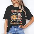 Pumpkin Spice Makes Teacher Nice Retro Fall Spooky Season Unisex T-Shirt, funny gift Pumpkin Spice Makes Teacher Nice Retro Fall Spooky Season Unisex T-Shirt, funny gift