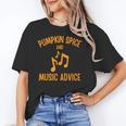 Pumpkin Spice And Music Advice Music Teacher Halloween Unisex T-Shirt, funny gift