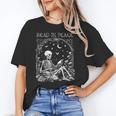 Read In Peace Skeleton Reading Teacher Spooky Halloween Unisex T-Shirt, funny gift Read In Peace Skeleton Reading Teacher Spooky Halloween Unisex T-Shirt, funny gift