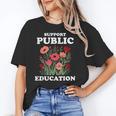 Support Public Education Cute Floral Teacher Red For Ed Unisex T-Shirt, funny gift Support Public Education Cute Floral Teacher Red For Ed Unisex T-Shirt, funny gift