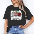 Teach Love Inspire Pre-k Teacher Apple Leopard Red Plain Unisex T-Shirt, funny gift