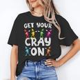 Teacher's Get Your Cray On Dabbing Crayons Unisex T-Shirt, funny gift