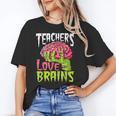 Teachers Love Brains Zombie Teacher Halloween Zombies Unisex T-Shirt, funny gift
