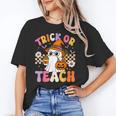 Trick Or Teach Cute Ghost Coffee Pumpkins Halloween Teacher Unisex T-Shirt, funny gift Trick Or Teach Cute Ghost Coffee Pumpkins Halloween Teacher Unisex T-Shirt, funny gift