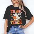 Trick Or Teach Halloween Shirt For Teacher Kids Floral Ghost Unisex T-Shirt, funny gift Trick Or Teach Halloween Shirt For Teacher Kids Floral Ghost Unisex T-Shirt, funny gift