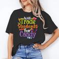 Will Trade Students For Candy Teacher Halloween Costume Unisex T-Shirt, funny gift