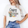 Coffee Gives Me Teacher Power Teacher Elementary Women Unisex T-Shirt, funny gift