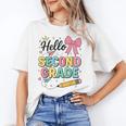 Cute Hello Second Grade Back To School Coquette Teacher Girl Unisex T-Shirt, funny gift