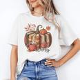 Fall Book Pumpkin Retro Reading Halloween Teacher Unisex T-Shirt, funny gift