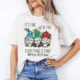 It's Fine We'Re Fine Gnome Pre-K Teacher Christmas Light For Men Women Unisex T-Shirt, funny gift