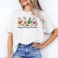 Very Merry Teacher Christmas Goose Silly Holiday Party Unisex T-Shirt, funny gift