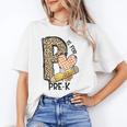 P Is For Pre K Teacher Leopard First Day Of School For Men Women Girls Kids Unisex T-Shirt, funny gift