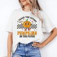 I Teach The Cutest Pumpkins In The Patch Groovy Teacher Fall Unisex T-Shirt, Groovy Teacher Shirts, funny gift