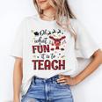 Teachers Oh What Fun It Is To Teach Cute Red Plaid Reindeer Unisex T-Shirt, funny gift