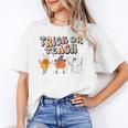 Trick Or Teach Candy Corn Pumpkin Ghost Teacher Unisex T-Shirt, funny gift Trick Or Teach Candy Corn Pumpkin Ghost Teacher Unisex T-Shirt, funny gift