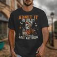 Admit It You Low Key Love Art Bruh Halloween Art Teacher Unisex T-Shirt, funny design