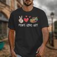 Art Teacher Peace Love Art For Artists And Painters Unisex T-Shirt, funny design Art Teacher Peace Love Art For Artists And Painters Unisex T-Shirt, funny design