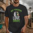Art Teachers Love Brains Shirt Halloween Zombie Teaching Tee Men Women Kids Unisex T-Shirt, funny design