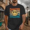 Back To School Groovy Smile Preschool Teachers Students Kids Unisex T-Shirt, funny design