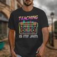 Back To School Retro Teaching Is My Jam 80s Teacher Boombox Unisex T-Shirt, funny design