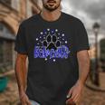 Blue Bobcats School Spirit Coquette Bow Mascot Teacher Unisex T-Shirt, funny design