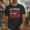 Childcare My Heart Belongs To Children Daycare Teacher Men Women Unisex T-Shirt, funny design