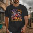 Way To Classroom Halloween Witch Three Cute Sloths Teacher Unisex T-Shirt, funny design Way To Classroom Halloween Witch Three Cute Sloths Teacher Unisex T-Shirt, funny design