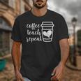 Coffee Teach Repeat Women's Misses Plus Size Teacher Unisex T-Shirt, funny design