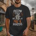 Creepin It Real Pre-K Monsters Halloween Preschool Teacher Unisex T-Shirt, funny design Creepin It Real Pre-K Monsters Halloween Preschool Teacher Unisex T-Shirt, funny design