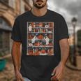 Cute Ghost Book Reading Books Lover Spooky Teacher Halloween Unisex T-Shirt, funny design