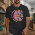 Dyslexia Different Perspective Reading Brain Floral Teacher Unisex T-Shirt, funny design