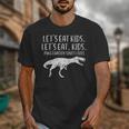 Lets Eat Kids Punctuation Saves Lives Dino Teacher Men Unisex T-Shirt, funny design