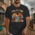Fall In Love With Learning Shirt Autumn Thanksgiving Teacher Unisex T-Shirt, funny design Fall In Love With Learning Shirt Autumn Thanksgiving Teacher Unisex T-Shirt, funny design