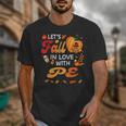 Lets Fall In Love With PE Teacher Thanksgiving Unisex T-Shirt, Pe Teacher Gifts, funny design Lets Fall In Love With PE Teacher Thanksgiving Unisex T-Shirt, Pe Teacher Gifts, funny design