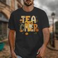 Fall Teacher Pumpkin Coquette Bow Autumn Classroom Unisex T-Shirt, funny design